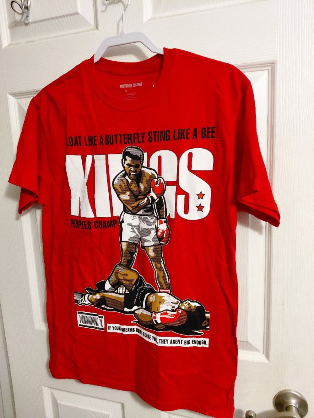 Nocturnal Clothing Adult Tshirt Red Peoples Champ Ali, Med, New W Tags